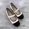 Мода 2025 Туфли на плоской подошве Женские Весенне-осенние Новые Винтажные Туфли Мэри Джейн Женские С мелким квадратным носком Большого размера Женская обувь 41-43