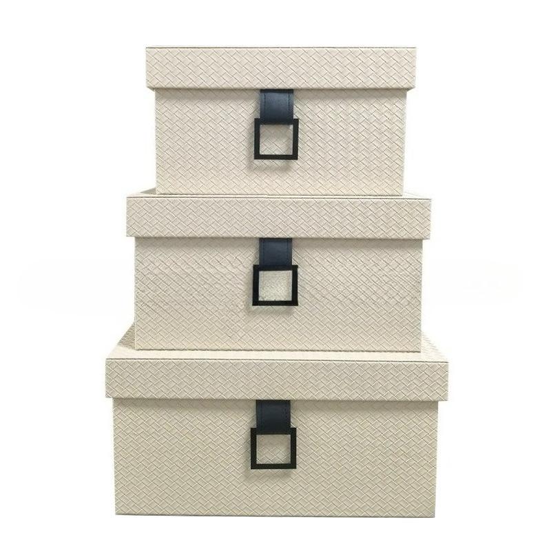 Modern Organizer Storage Box Leather Organizer Boxes Multifunctional Storage Boxes for Bedroom Classified Storage Basket