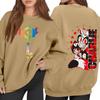 Women's Fashion Long Sleeve Print Round Neck Loose Pullover Sweater Top