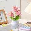 Finished Hand-woven Lily of the Valley Potted Home Decoration Knitted Artificial Flowers