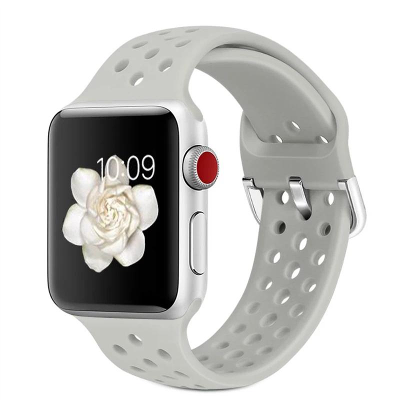 Cinturino in Silicone per Apple Watch Band 45mm 44mm 41mm 42mm 46mm Ultra 2 49mm Sportivo Traspirante Cinturino iWatch 10 9 8 7 6 5 4 SE Correa