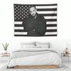 1 Stück Musik Drake Retro Album Schwarz-Weiß Amerikanische Flagge Wandteppich für Wohnzimmer Schlafzimmer Hintergrundtuch Dekorative Hängedeko