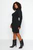 Women's Plus Size Dress New Season Fashion Black Turtleneck Knitwear Dress
