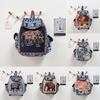Ethnic Style Embroidered Elephant Canvas Backpack With Hidden Zipper Pocket For Daily Commuting And Travel