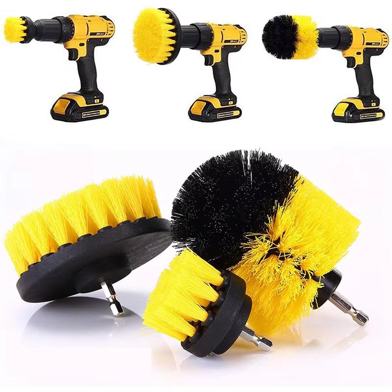 Scrub Pads Power Scrubber Kit Household Cleaning Electric Drilling Brush with Nylon Brush Eco-Friendly