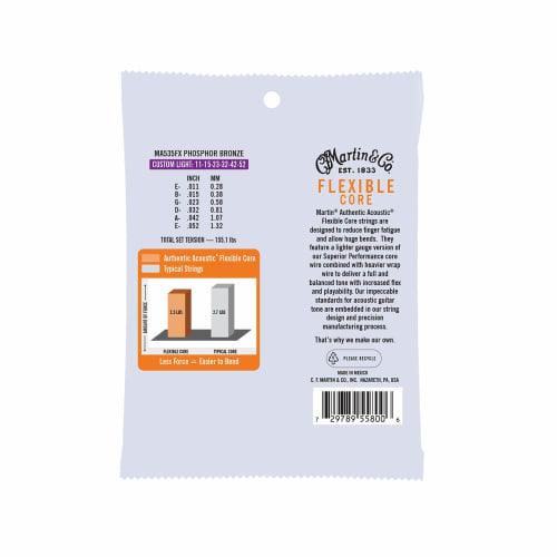 Martin Acoustic Guitar Strings, ACOUSTIC (92/8 Phospher Bronze) MA535FX Custom Light .011-.052