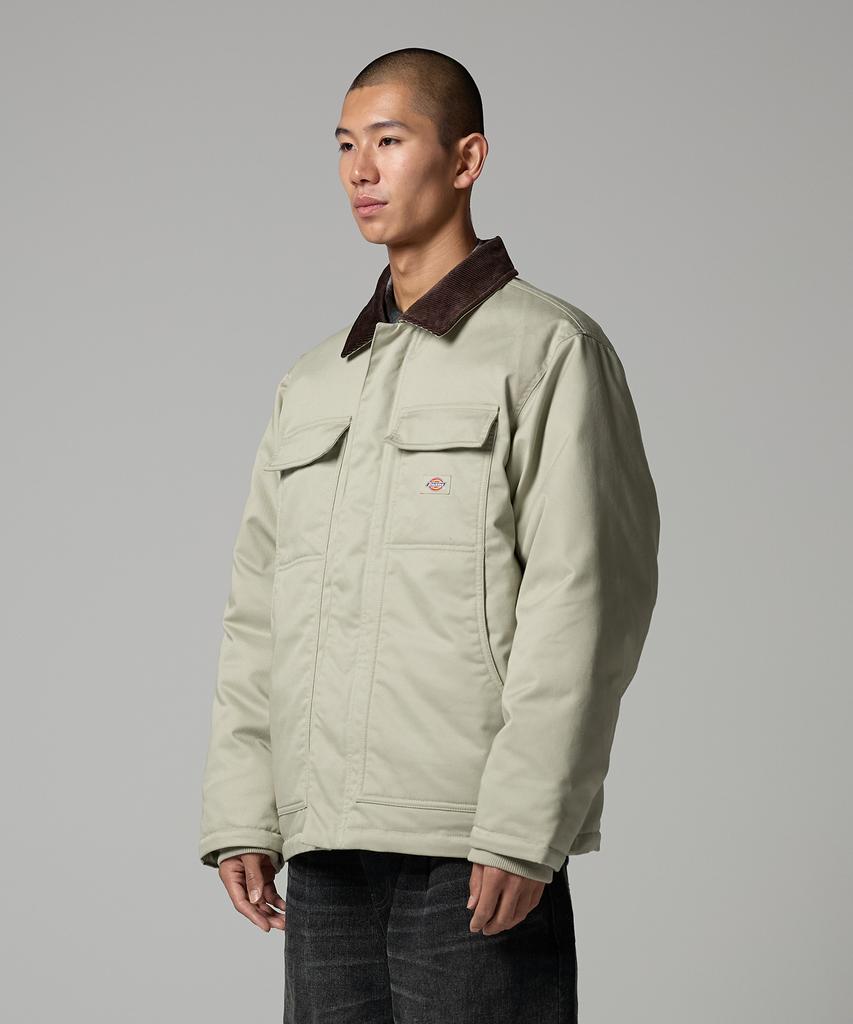 Dickies Eisenhower Corduroy Collar Padded Jacket Abbey Stone