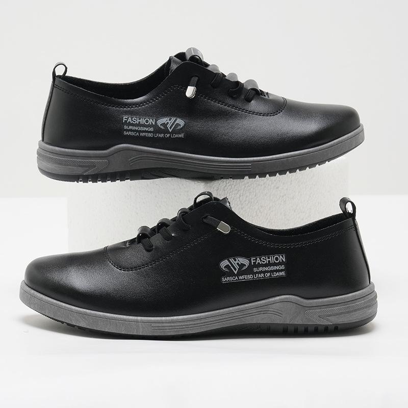 Men's shoes four-season universal casual casual leather shoes Oxford shoes casual shoes tooling shoes retro versatile low-top work