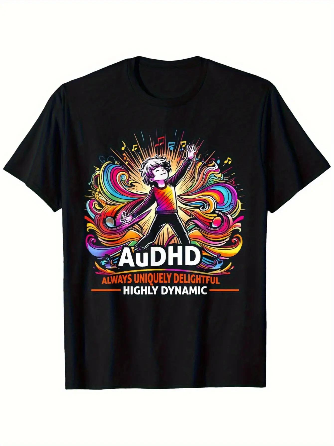 T-Shirt for Men Featuring Audhd L