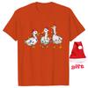 Funny Duck Christmas Print Tops Fashion Women Firends Xmas Party Tees Graphic Tops with Christmas Hats Female Clothing T-shirt