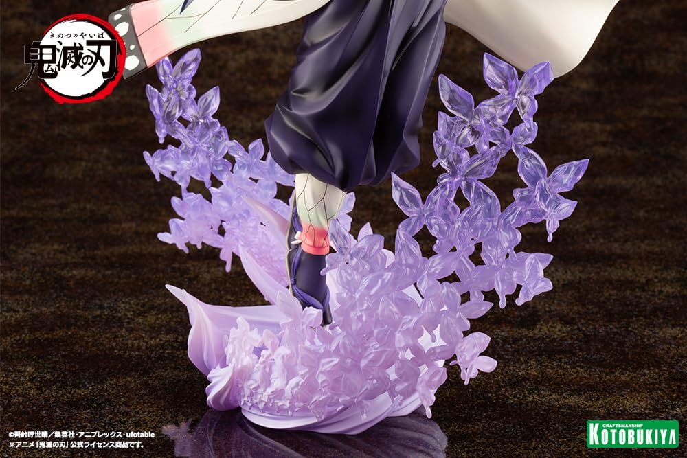 Kotobukiya Demon Kimetsu No Yaiba ARTFX J Shinobu Kocho Scale PVC Painted Complete Figure Slayer 1/8