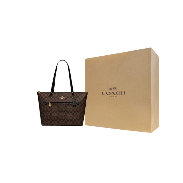 COACH Gallery Canvas With Leather Tote
