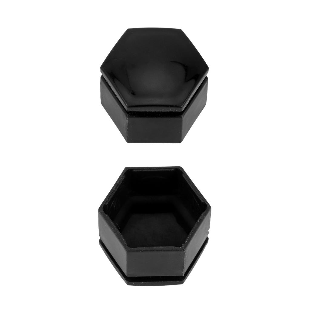 

20Pcs Car Wheel Nut Caps Plastic Wear-resistant Waterproof Auto Hub Screw Cover Good Sealing High Fixation Easy Installment чорний