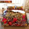 3D Christmas Quilt Cover Bedding Set Duvet Comforter Pillow Case Bed Linens Twin Queen King Double Full Single Bedroom