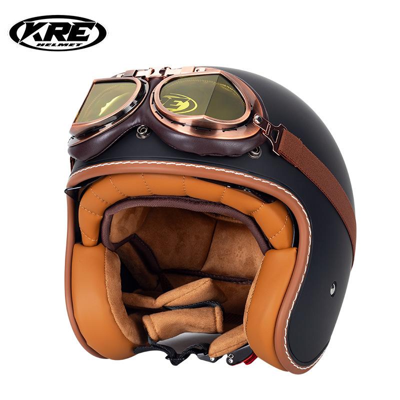 Motorcycle Men's Retro Helmet DOT Certified Safety Anti Fall Protection Accessories Four Seasons Motorcycle Helmet