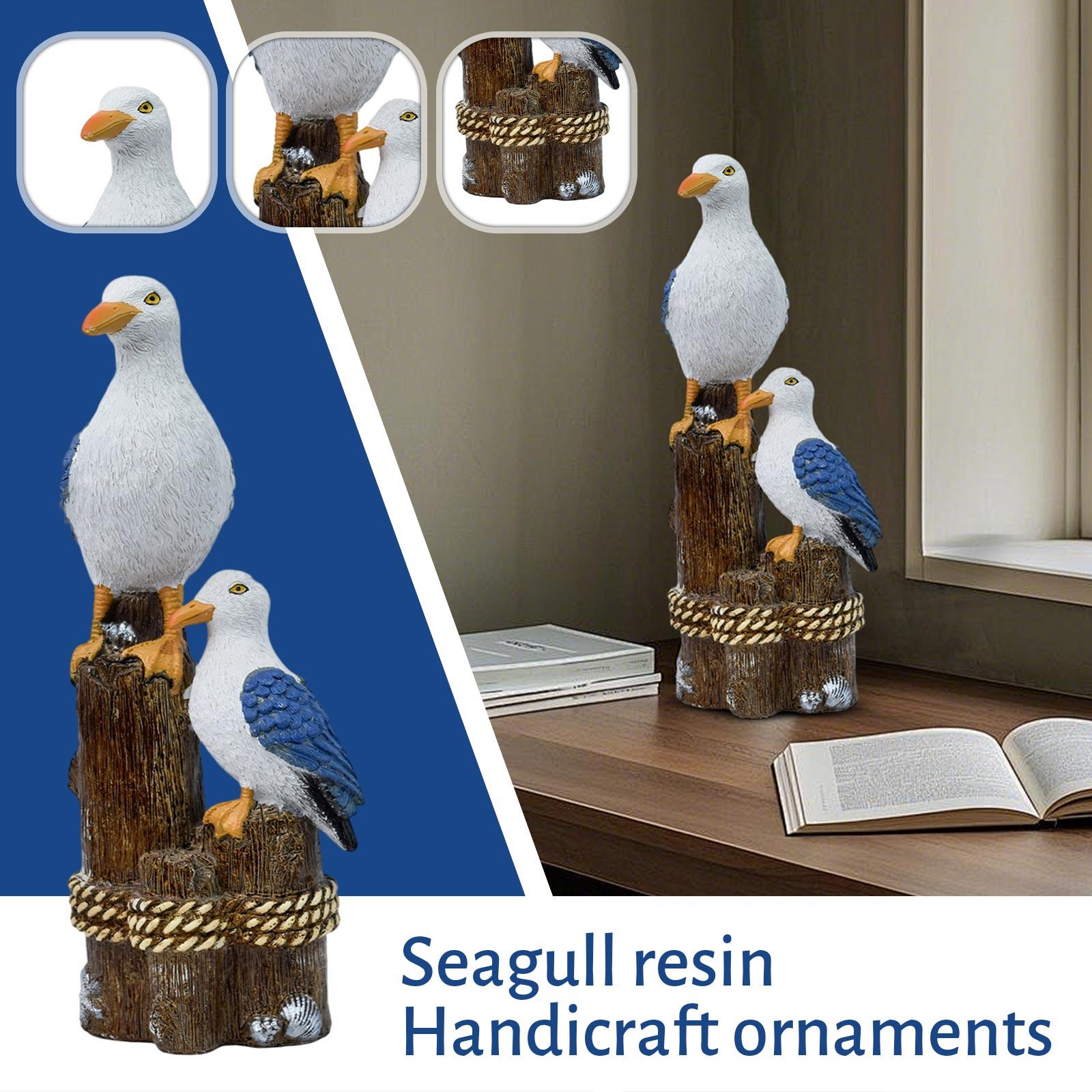 

Seagull Resin Crafts Home Living Room Table Desktop Decorative Sculpture One Size