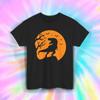 T-Rex Halloween Shirt Dinosaur Moon Bats Tree Spooky October Costume Tee S-4xl
