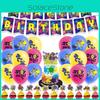 Splatoon3 Geburtstagsparty Zubehör Set Mit Banner Luftballons Und Kuchensteckern Für Kinder