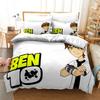 3D tegneserie Ben10 Dynetrekk med Putetrekk Sengesett Enkelt Dobbeltrom Twin Full Queen King Size Sengesett for hjemmetekstiler