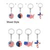 1/4ks Keep America Great Again Keychain Cross Goddess Shape Vzor americké vlajky Kovový přívěsek na klíče pro politické nadšence