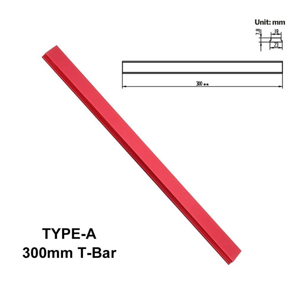 Red Aluminum Alloy T Track/T Bar Slider Miter Jig Tool 100 450mm Length