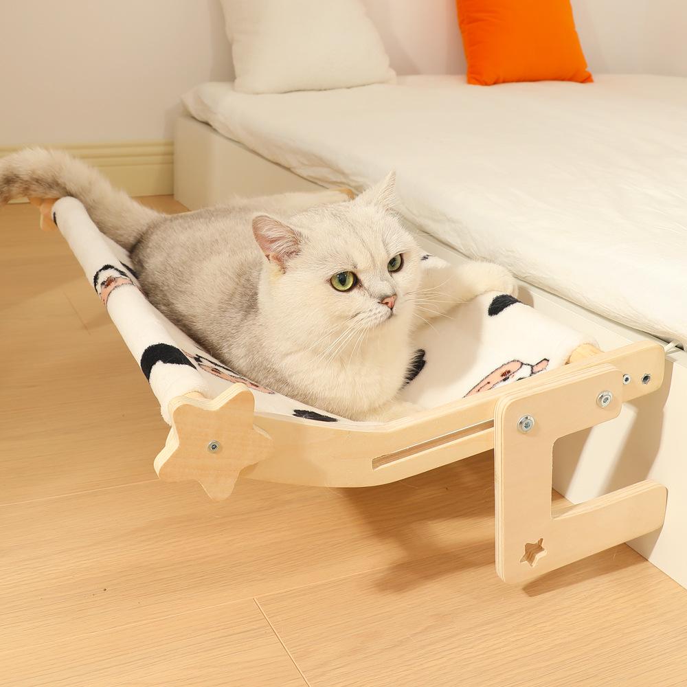 All-Season Cat Hammock: Cozy Bed for Window or Bedside Sunbathing