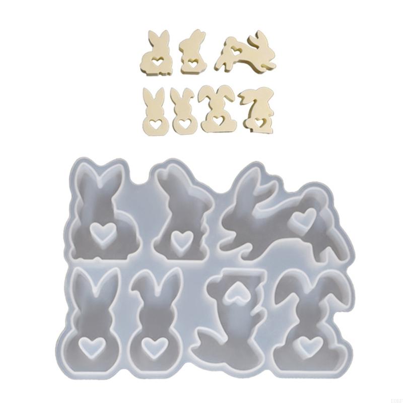 Silicone Ornament Molds Easter Rabbit Crafting Moulds Silicone Mold