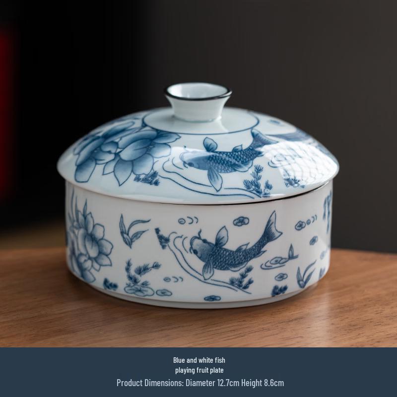 Tea Xun Ceramic Lidded Snack Dish