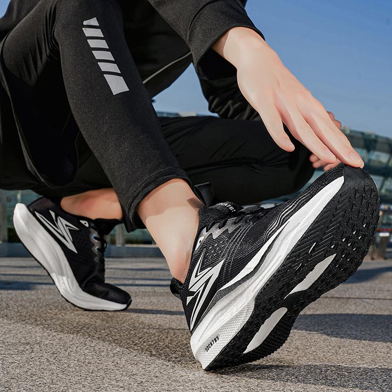 Men Sports Speciality Marathon Running Shoes Carbon Board Breathable Lightweight Women's Comfortable Athletic Nonskid Cushion Stability Sneakers