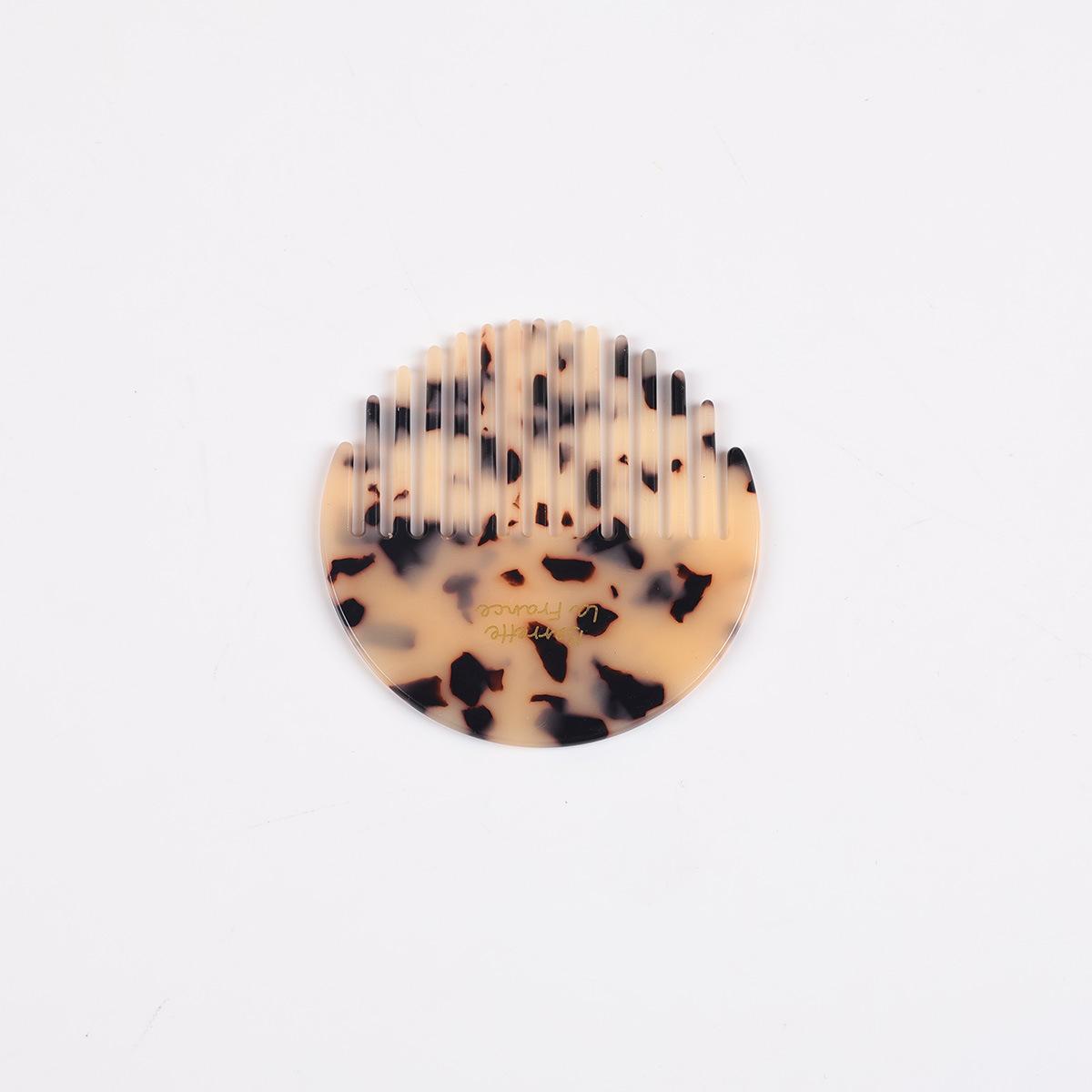 Hot Selling Hair Comb Made Of European American Vinegar Board Cute Round Marble Pattern Anti-static Children