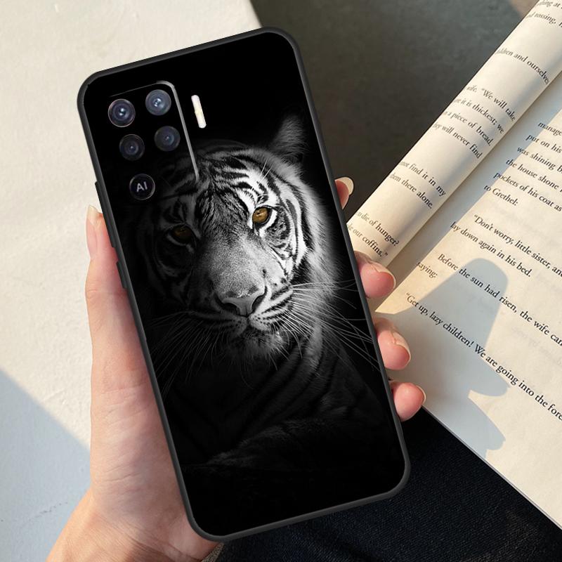 Cool Animal Big Cat Tiger Case For Oppo A5 Pro A15 A16 A17 A57 A77 A94 A74 A54 A76 A96 A40 A60 A80 A18 A38 A58 A78 A98