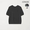 Senbi Round Neck Short Sleeve Knit Bloom  Aircompo 