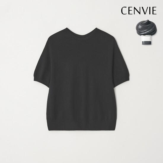Senbi Round Neck Short Sleeve Knit Bloom Aircompo