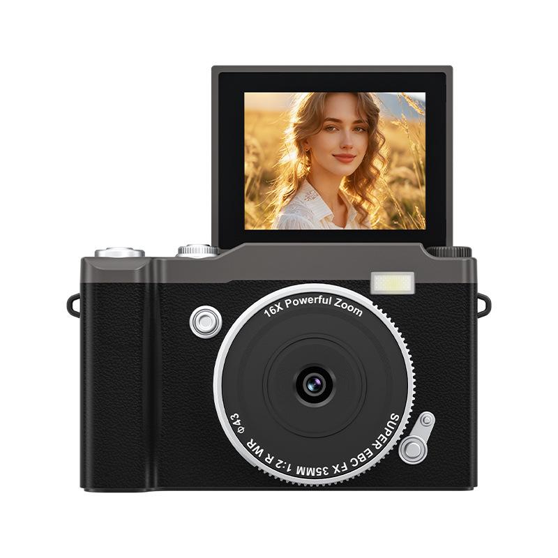 HD Pixel Flip Screen Digital Camera for Students - Phone Uploadable, Retro CCD Style
