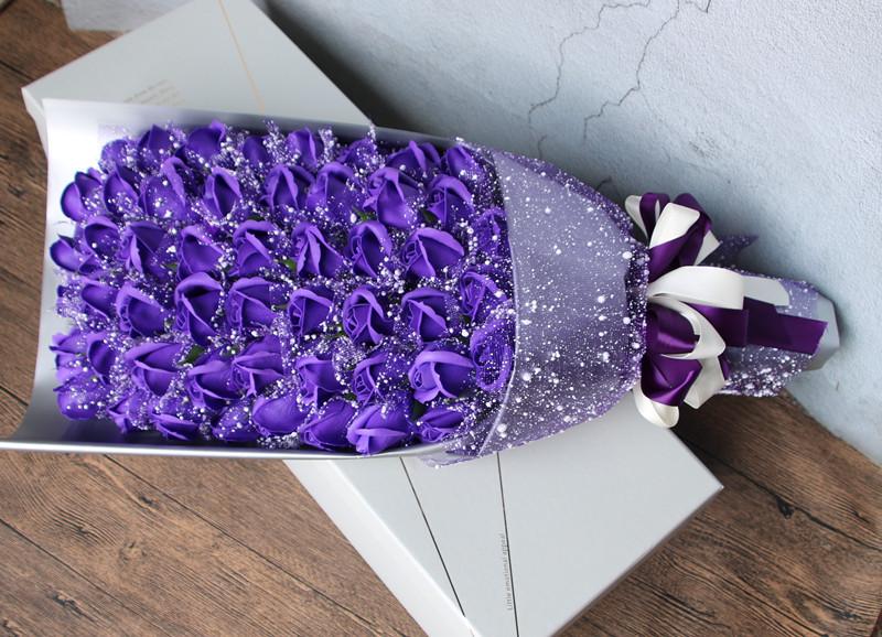 33 Premium Rose Soap Flower Bouquet Gift Box for Valentine's, Qixi Festival & Birthdays