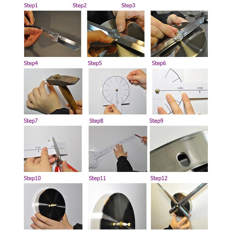 DIY velké číslo nástěnné hodiny 3D zrcadlová nálepka Moderní domácí kancelářský dekor Art Decal