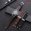 Premium Vintage Genuine Leather Strap Men Women Universal Cowhide WatchBand 20mm 22mm Breathable Bracelet Brown Sport Wrist Belt