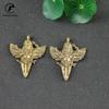 Antique Brass Buddhist Dapeng bird Gohst Face Vajra Pestle Miniature Figurines Ornament Pure Copper Tantric Buddhism Keychains
