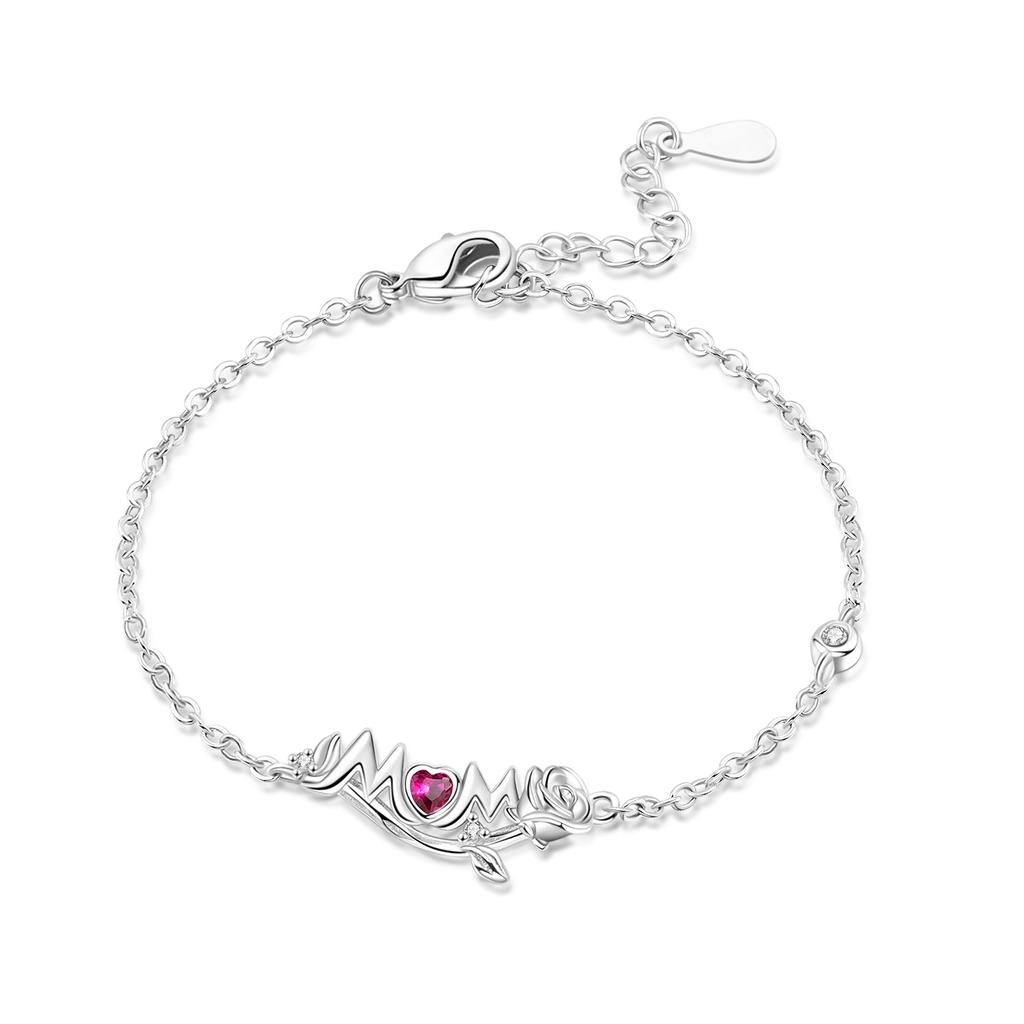 925 Silver Butterfly Moon Star Stone Bracelet Minimalist Jewelry