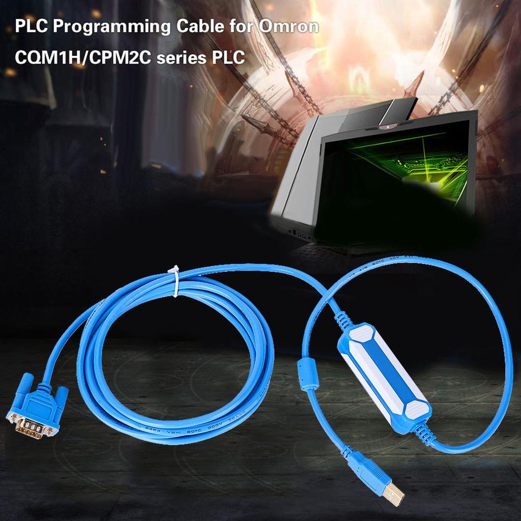 3meter PLC Programming Cable for Omron CQM1H CPM2C Series PLC Blue