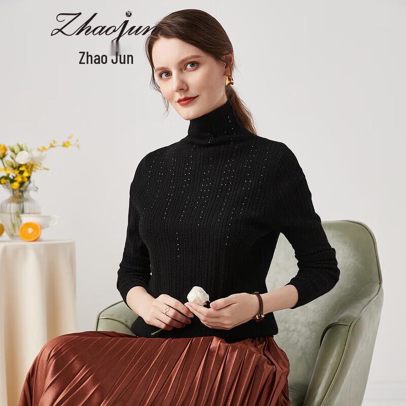 

Zhaojun Women s Cashmere Turtleneck Sweater M