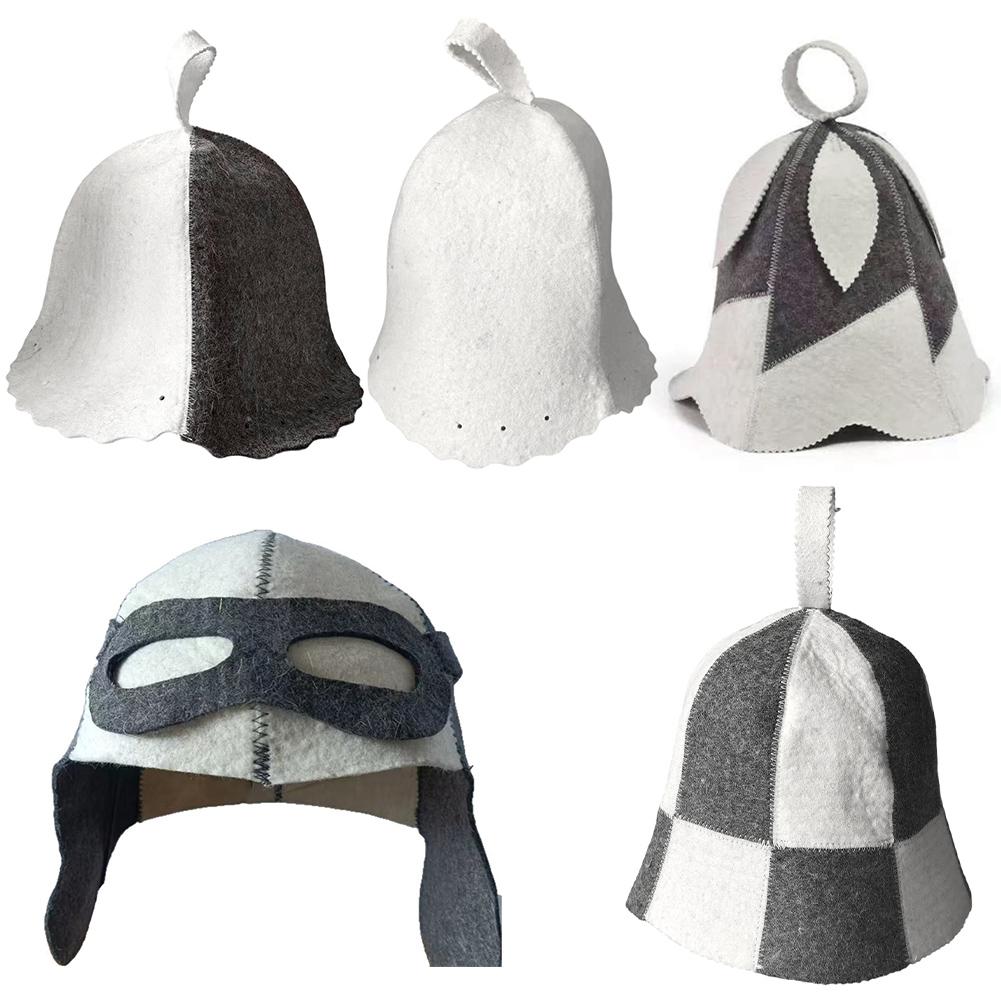Felt Sauna Cap Pilot Sauna Hat Ear Protection Hair Protection