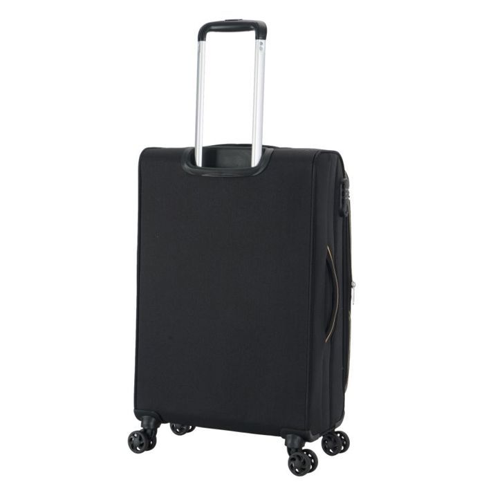 Lys Paris 2105/3 Ultra Light Soft Expandable Suitcase Set of 3 - Black