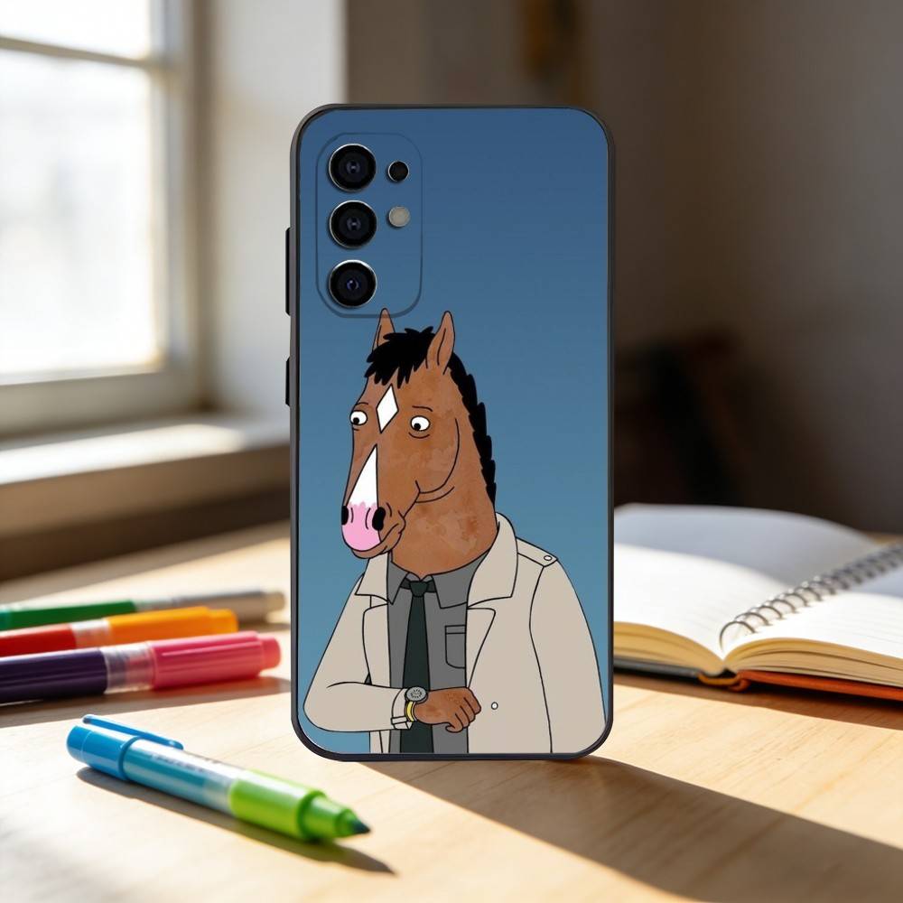 B-Bo-Jack-Horse-man Phone Case For Samsung S25,S24,S21,S22,S23,S30,Ultra,S20,Plus,Fe,Note,10,9,5G Black Cover