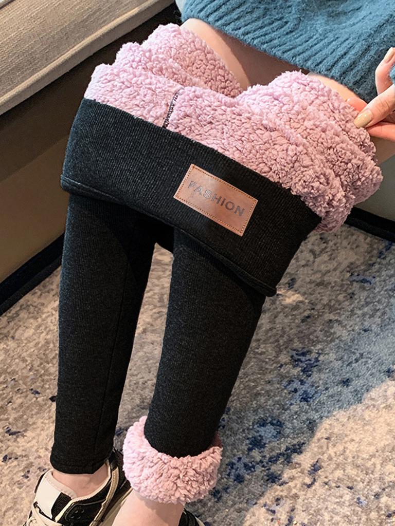 Super Thick Extra Thick Lamb Wool Leggings Cotton Winter Velvet Thickened Outer Wear High Waist Integrated Pants Thermal Pants Cotton Pants
