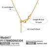 18K Gold-Plated Zircon Alphabet Pendant Necklace – Elegant European & American Style Jewelry