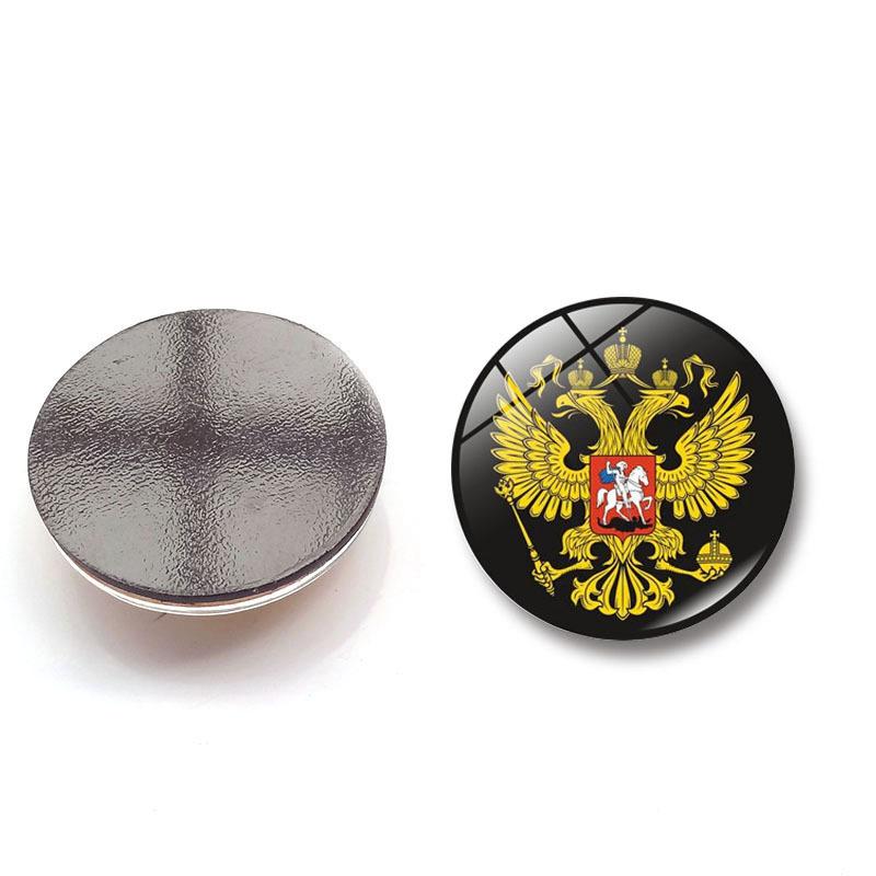 Cccp Soviet Army Red Star Brooches Pin Glass Cabochon Art Round Badges Logo Collarpins Jewelry For Friends Gift