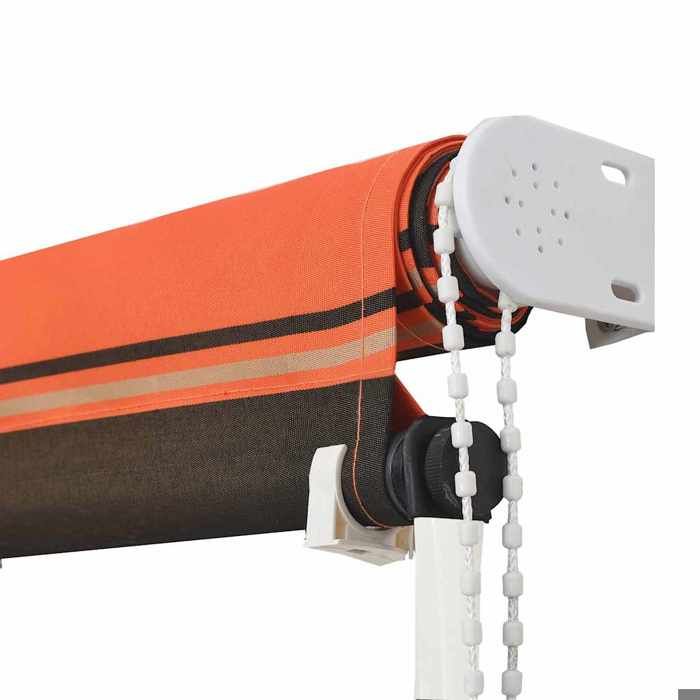 Auvent rétractable - Maison Exclusive - Orange et marron - 250×150 cm - Acier & polyester résistant UV