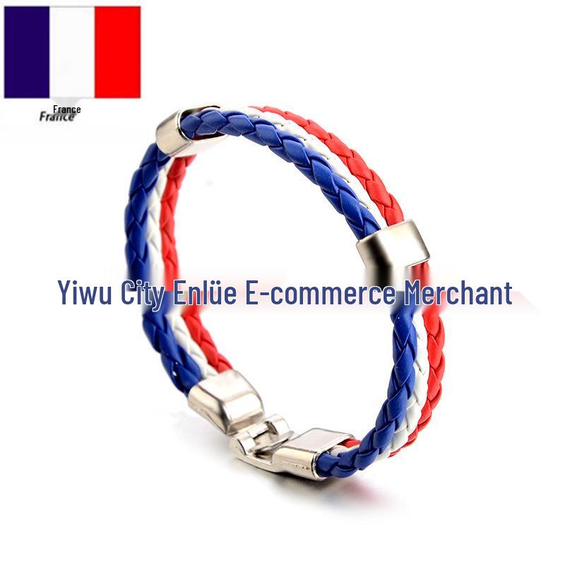 Customizable Faux Leather World Cup Color Bracelet