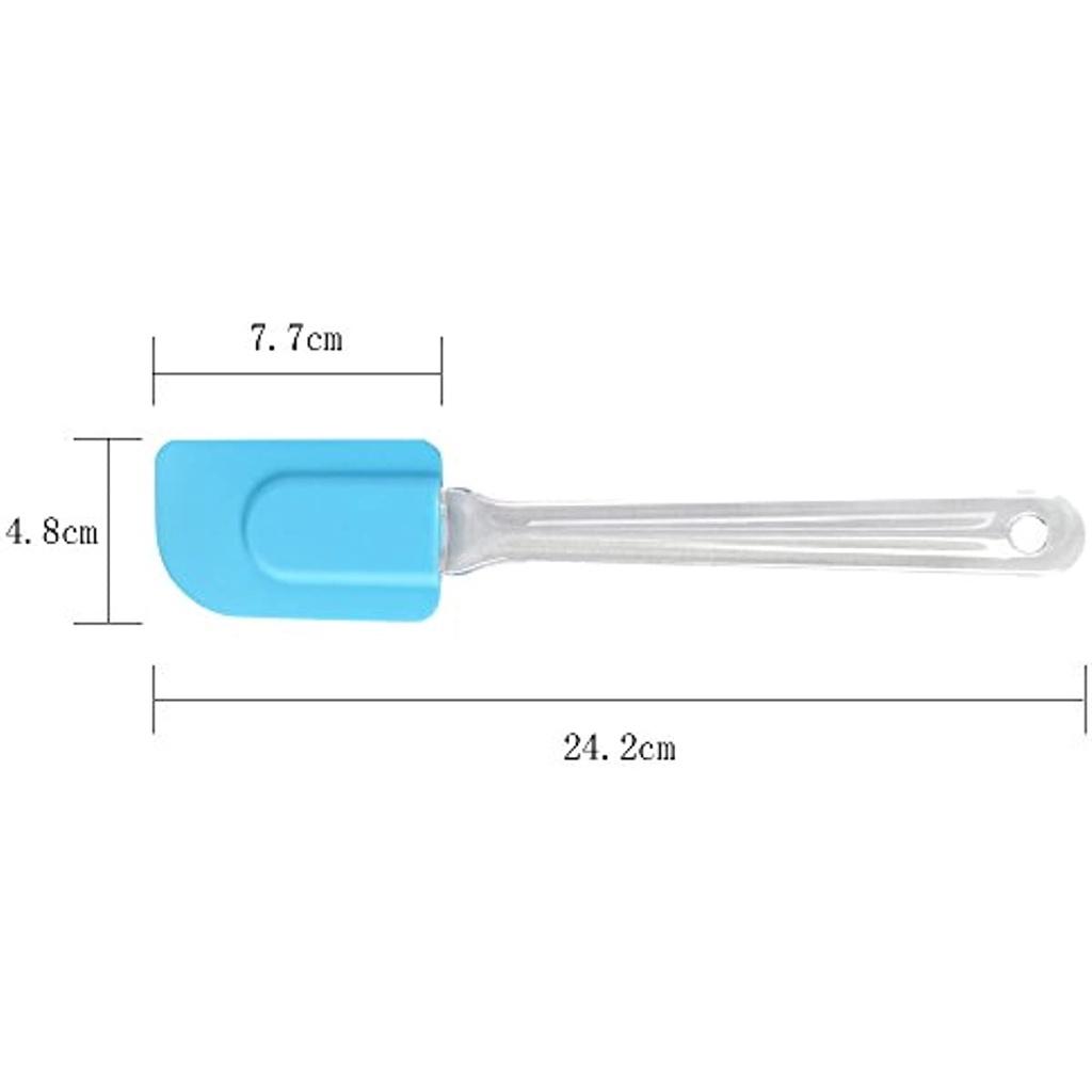 Spatule din silicon, Set de ustensile pentru spatula de bucatarie, Ustensile de bucatarie din silicon antiaderente rezistente la caldura, inclusiv lingura din silicon (4 culori)